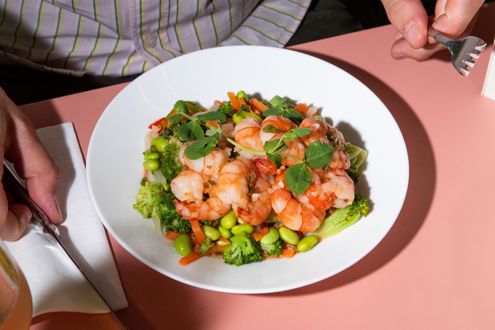 Freshly prepared Casa-Tom-Tasty meal on the plate